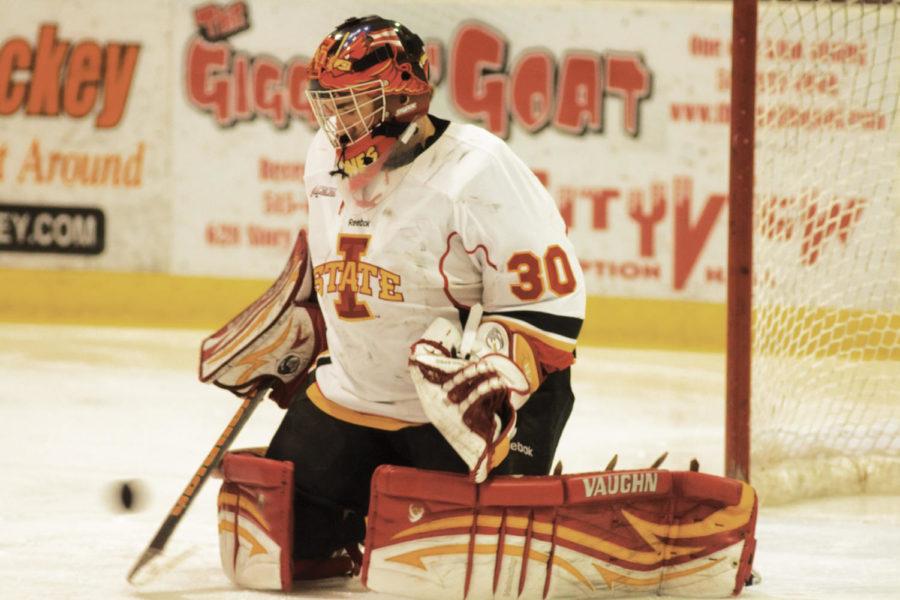 Goalie Paul Karus only allowed one goal against No. 10 Minot
State University. The Cyclone Hockey team beat Minot State on
Friday night, 4-1.
