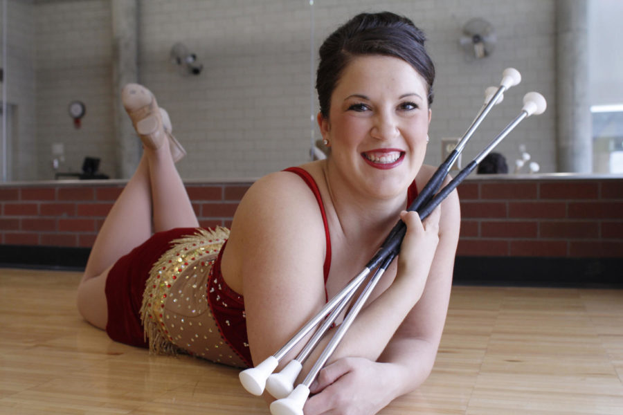 Karen Whitman, ISU featured baton twirler, won first place in two events at the ninth U.S. Intercollegiate and National High School Baton Twirling Championships in Liberty, Mo. on Feb. 3.
