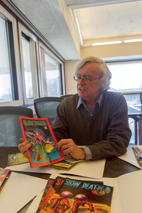 John Cunnally, associate professor of integrated studio arts, is an expert on Underground Comix, which were made in the ‘60s to address fringe issues.

