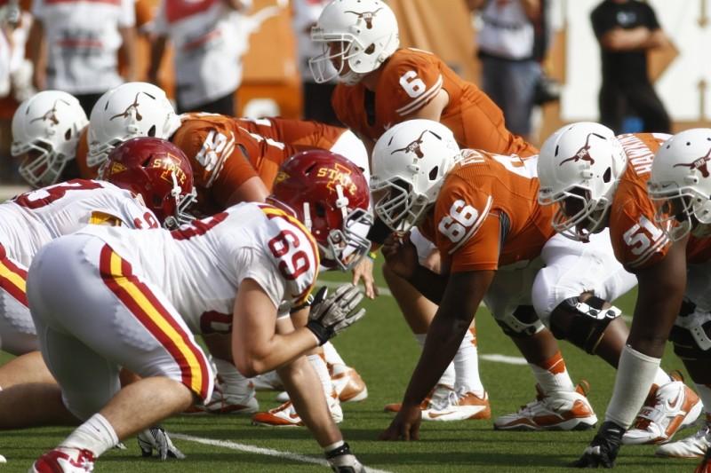 The Iowa State Cyclones played the Texas Longhorns Saturday, Nov. 10 at Darrell K Royal- Texas Memorial Stadium.  The Cyclones were defeated 33-7.
