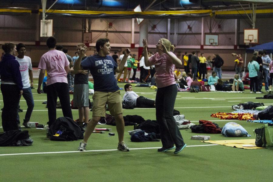 Iowa States Relay for Life was from 7 p.m. Friday, March 8, 2013, until 7 a.m. Saturday, March 9, at Lied Recreation Center.
