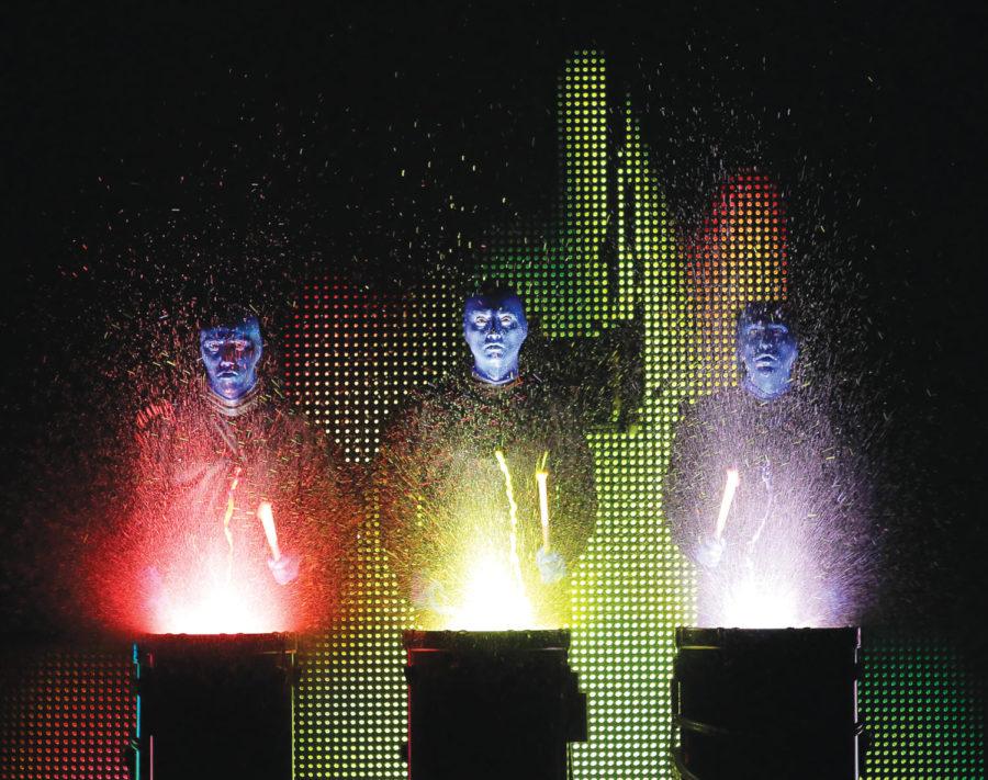 The Blue Man Group, which is well-known for its colorful percussion performances utilizing instruments created from PVC pipe, will perform at 7:30 p.m. on March 25 and 26, 2013, at Stephens Auditorium in Ames.
