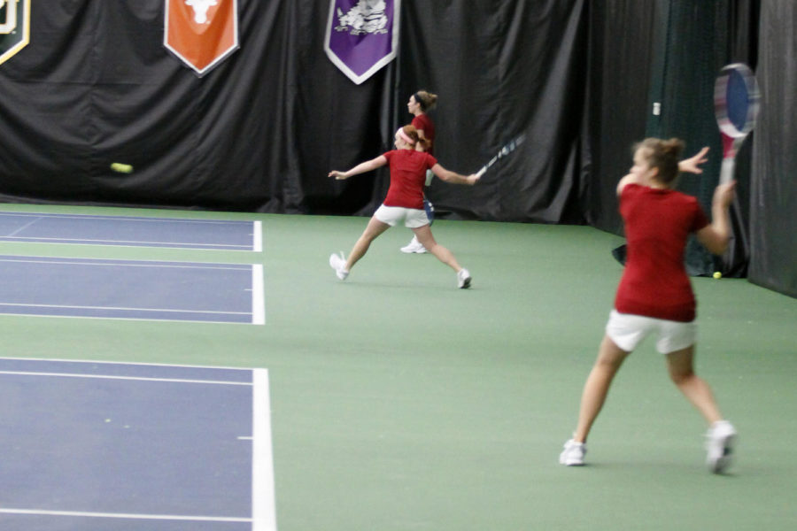 The ISU womens tennis team competes for the win against Drake 5-2 on Friday, March 8, 2013, at Ames Racquet and Fitness.
