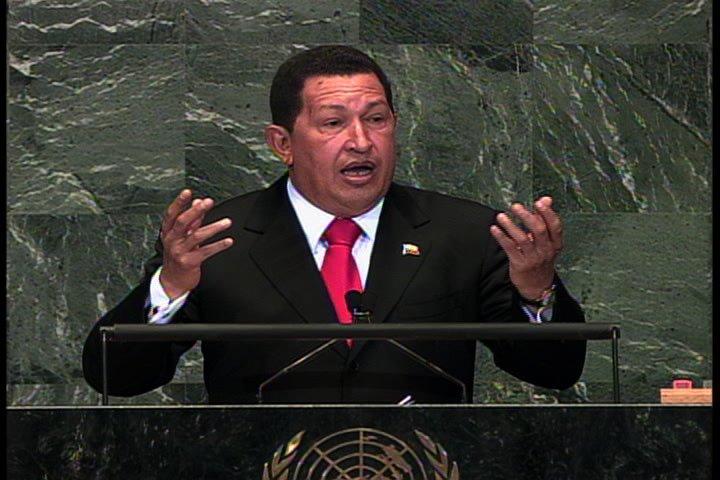 Venezuelan President Hugo Chavez spoke Thursday, Sept. 24, 2009, at the United Nations General Assembly.
