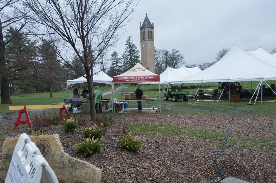 The Veishea lunch location is moved from Central Campus to Kildee Hall due to the continuous rain on April 17, 2013.
