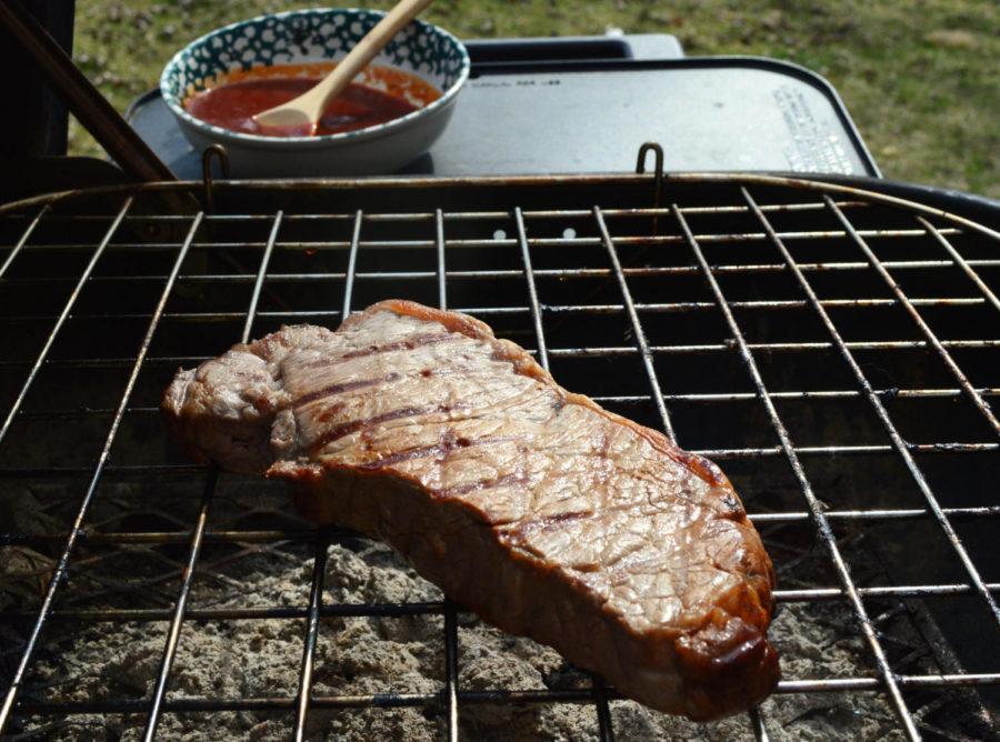 Grill up your favorite meat this spring. It is recommended to grill on low heat when goals are gray.
