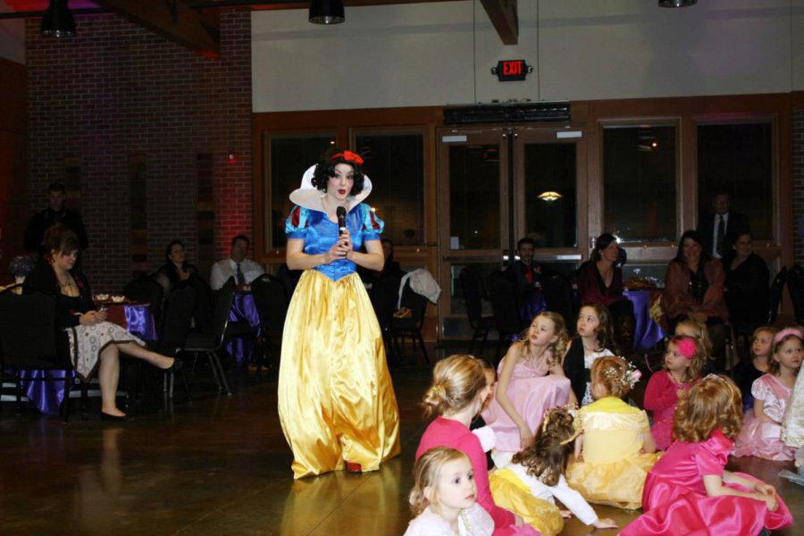 Meaghan Hetherton, senior in biological/pre-medical illustration, plays Princess Snow White at Little Princess Parties. Meaghan dresses as a princess every weekend and attends childrens parties through the party company.
