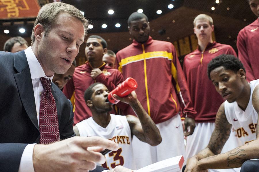 Fred Hoibergs late-game coaching helped the Cyclones close out an 87-76 win against No. 13 Oklahoma State in March 2013. 