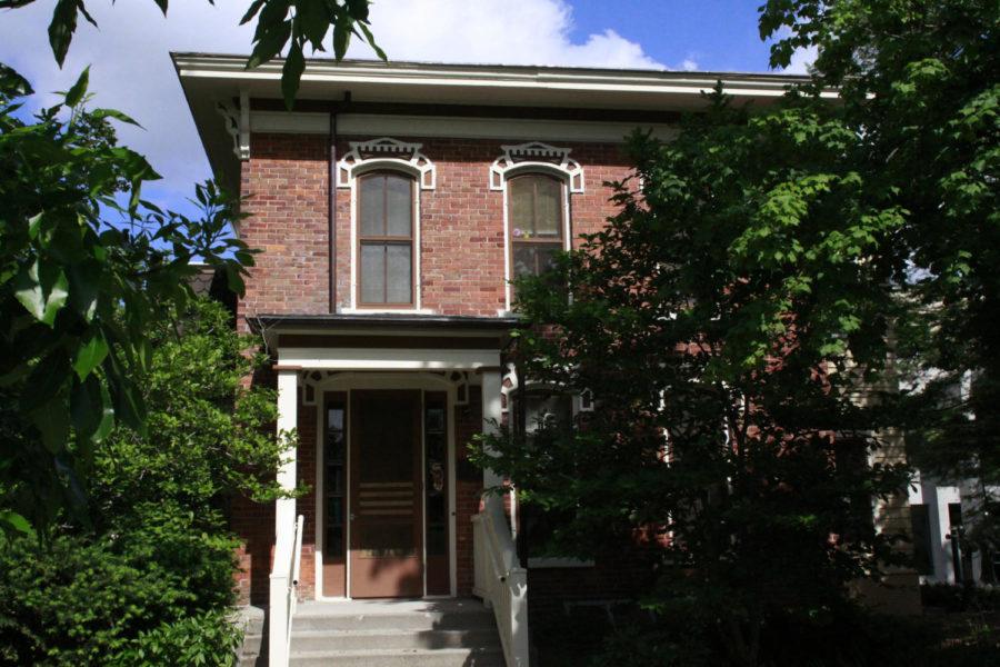 The front face of Iowa State's Sloss House.
