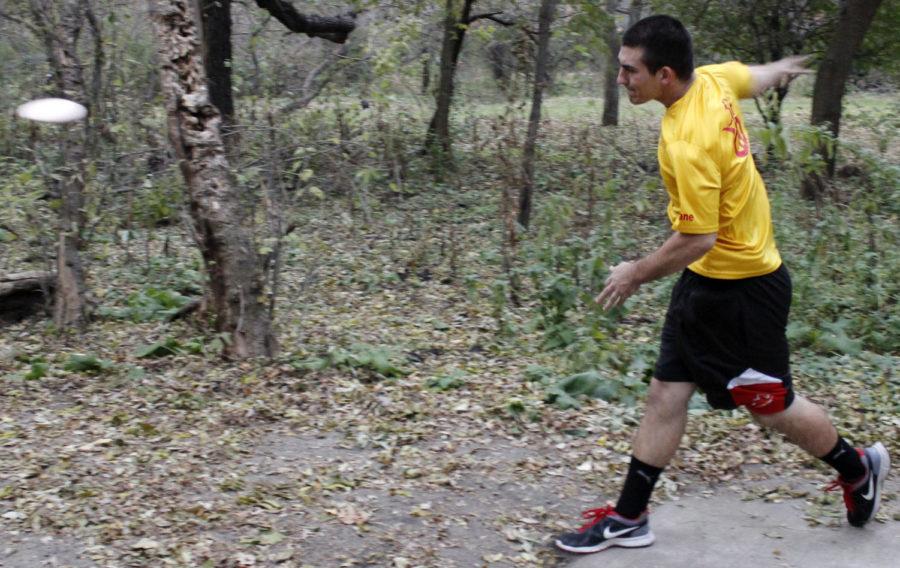 Senior Joey Lane is a member of the ISU Disc Golf Club, where those interested can practice for recreational and competitive disc golf.