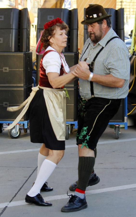 People all over town gathered on Main Street to celebrate Oktoberfest on Oct. 12. Oktoberfest is a traditional all-day German celebration featuring German food, alcohol, games and polka dancing. 