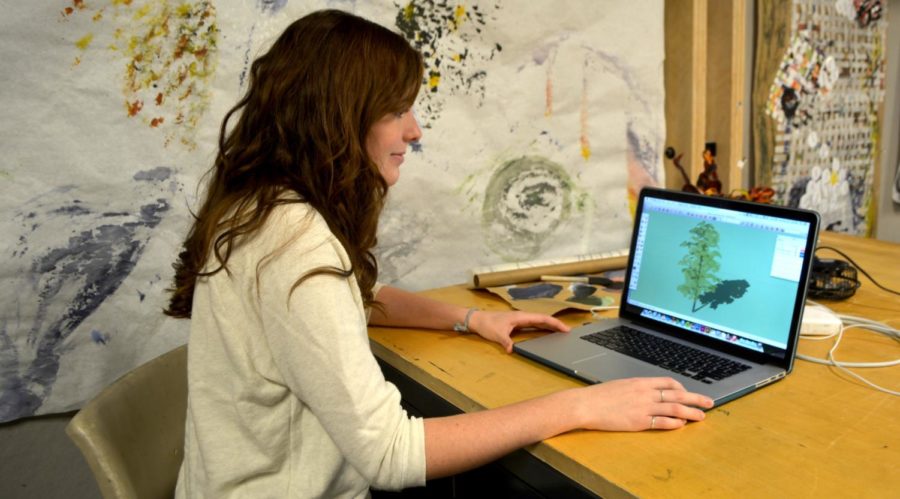 Sara Davids, a junior majoring in landscape architecture, won the 2013 3-D Student Design Award for her 3-D tree design entry.