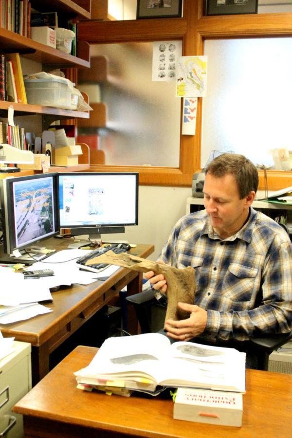 Matthew Hill began his research after a call from an Ames man about a mysterious bone found along Skunk River, and has since located other stag-moose bones in Iowa. The antler of the extinct stag-moose was found along Skunk River and is said to be between 13,400 and 13,700 years old.