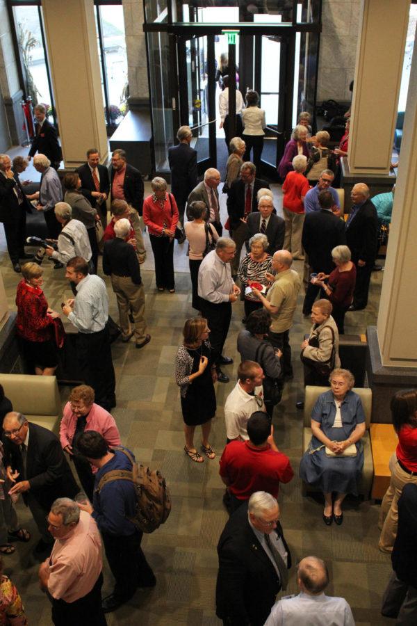 More than 700 donors contributed to the Curtiss Hall renovations and the Leonard and Evelyn Dolezal Auditorium. A ribbon-cutting ceremony was held before the gathering in Harl Commons on Oct. 1.