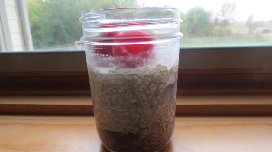 Grab a Mason jar and try something new for a healthy homemade breakfast or snack. The combination of yogurt, oats and fruit mixed together then left in the refrigerator overnight makes an easy and healthy breakfast.