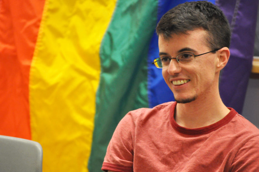Uri Donnett, a fourth year veterinary student, is a panel member on the LGBTSS Council. The panel visits classes across campus to educate and enlighten students on life in the LGBT community. 