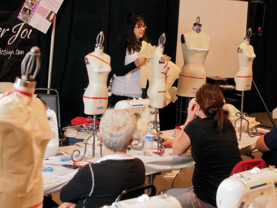Joi Mahon, ISU alumna and owner of Dress Forms Design Studio, was chosen as the 2013 Teacher of the Year at the American Sewing Expo, one of the largest independent fashion sewing events in the United States.