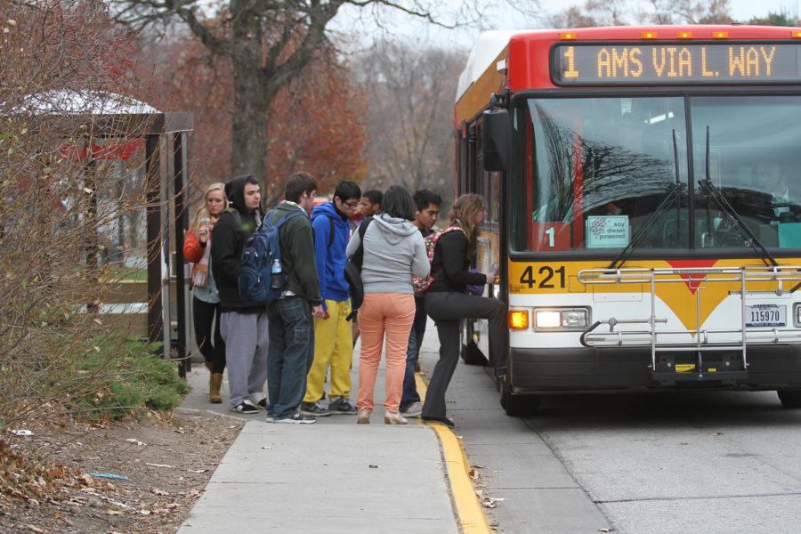 Students pay a semester fee to be able to use the CyRide for free. The city of Ames, Government of the Student Body and students help fund this service.
