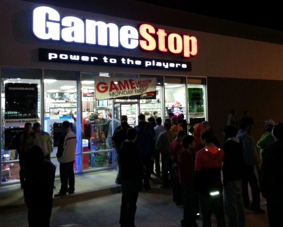 Groups of gamers gather outside GameStop on Lincoln Way as they wait for Ghosts to launch.