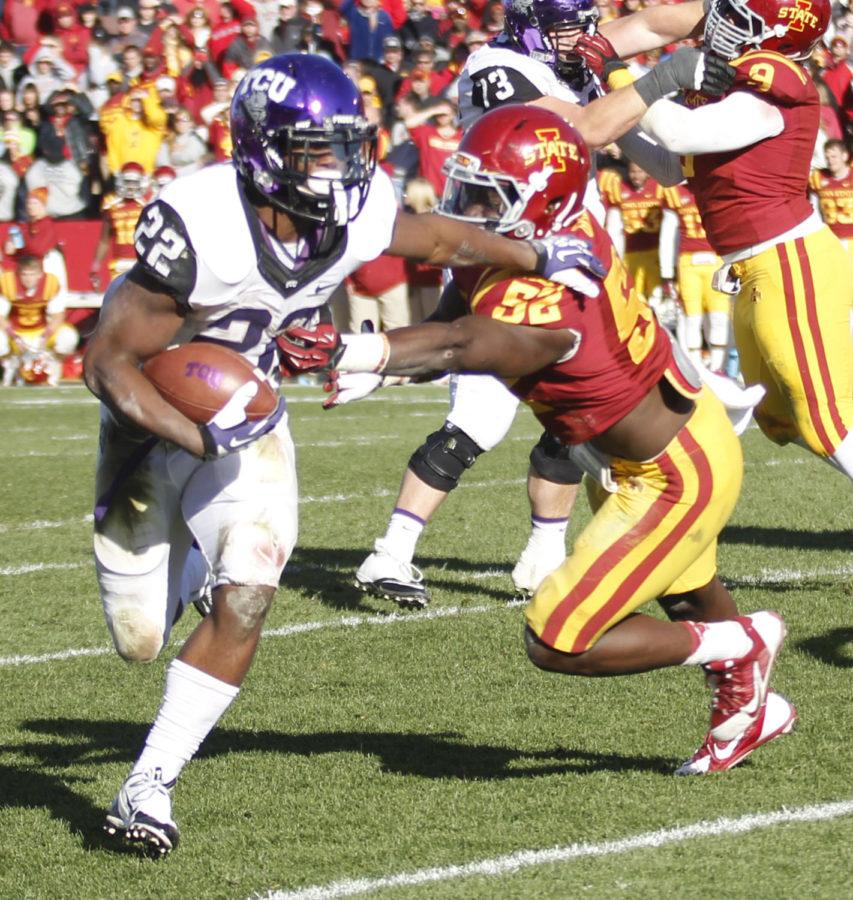 Iowa State fell just shy of a win in the Homecoming game against TCU on Saturday, Nov.9, at Jack Trice Stadium. The final score was 21-17 with a touchdown for the Horned Frogs in the final minute of the game.