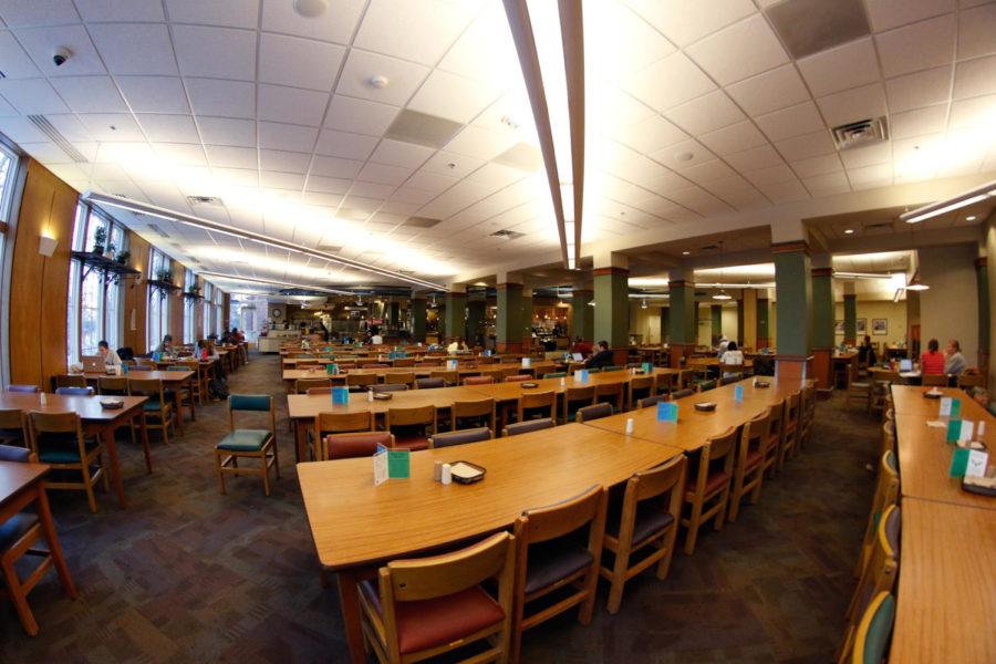Conversations dining, located in the basement of Oak/Elm residence hall, is a continuous-running dining center which makes it a good place for students to study and grab coffee from their coffee bar. 