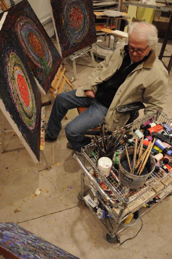Steven, who suffered a stroke in 2008, uses painting as a form of therapy as suggested by his daughter Lyndsey Nissen.