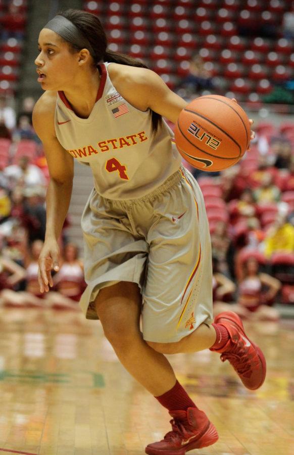 Junior guard Nikki Moody led the Cyclones with 16 points versus Oklahoma on Jan. 21 at Hilton Coliseum. The Cyclones lost to the Sooners 54-75. 