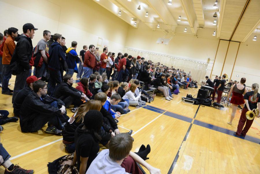 The crowd watches the Cyclone Sound performance Jan. 20 in Forker Hall.