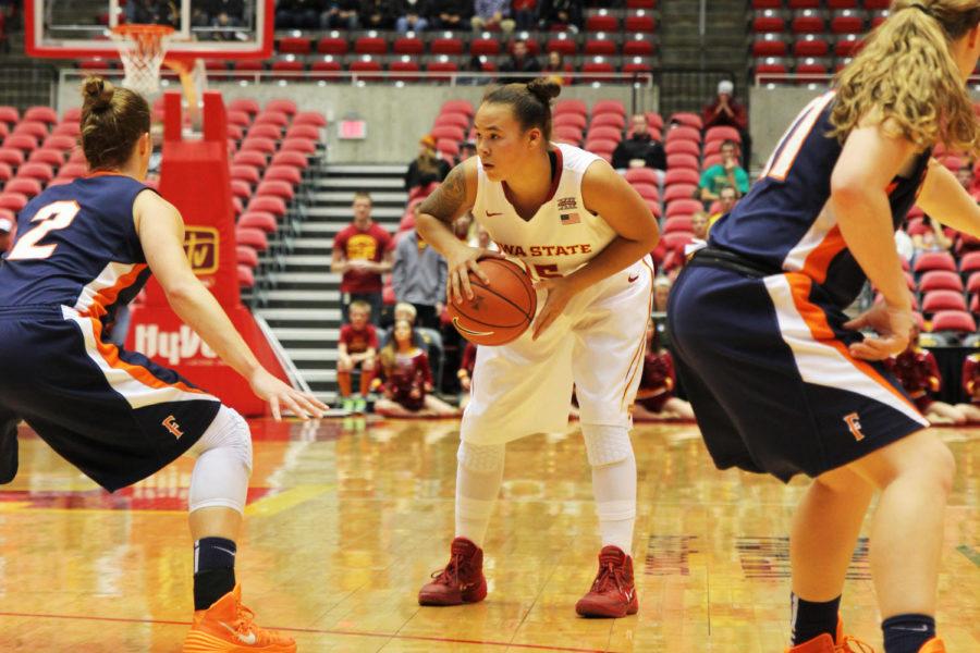Nicole Kidd Blaskowsky scored 16 points against Cal-State Fullerton on Sunday, Dec. 8 at Hilton Coliseum. The Cyclones defeated the Titans 79-52.