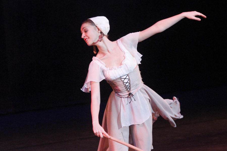 Cinderella, played by Maria Klyueva, begins her solo dance.