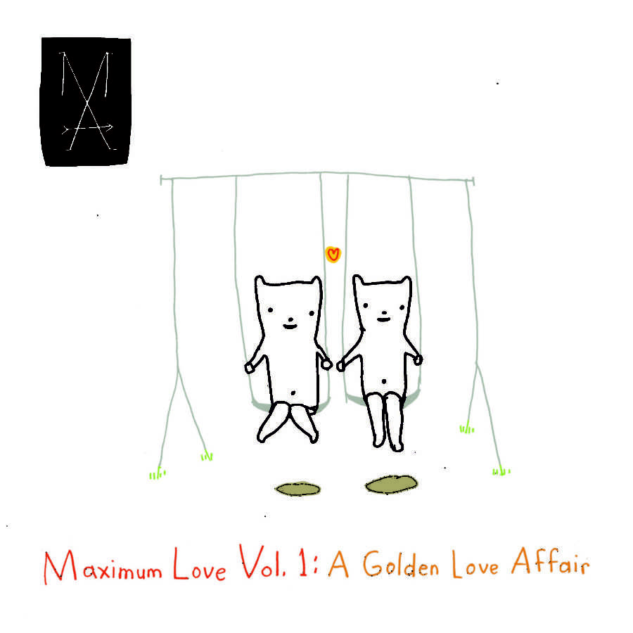 Artwork for Maximum Love Volume 1: A Golden Love Affair digital EP available for preorder on February 11 on the Maximum Ames Records website. 