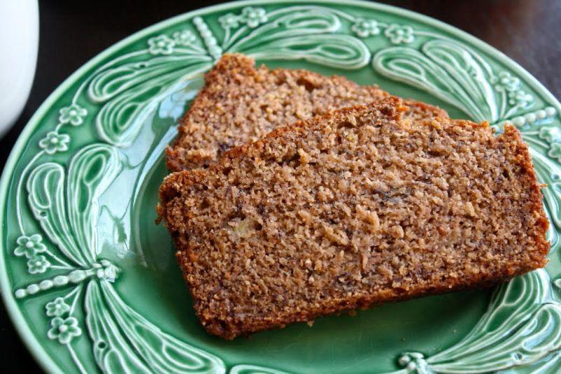 This banana bread is made with low-fat yogurt and non-dairy milk, making it healthier than using sour cream and 2 percent milk, as is typical in many traditional banana bread recipes.