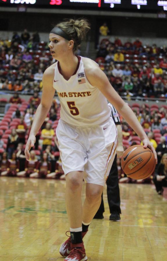 Senior Hallie Christofferson had 20 points in the game against Texas on Saturday, Feb. 22. This was Christoffersons fifteenth 20-point game this year and her seventh double-double of the season. The Cyclones defeated the Longhorns 81-64. Iowa State is now 18-8, and 7-8 in the Big 12.