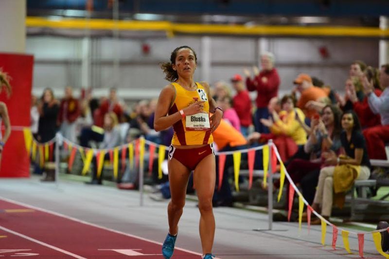 Redshirt senior Sam Bluske won a Big 12 Championship title in the 5000-meter race, a career first. For most of the race, she was in the middle of the pack, a frequent place in her career.