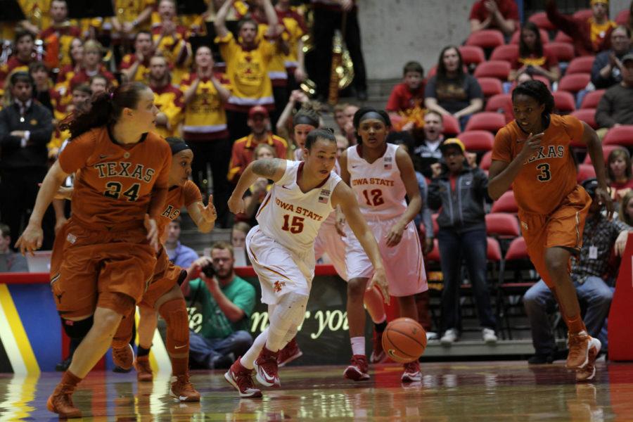 Sophomore+guard+Kidd+Blaskowsky+takes+control+of+the+ball+on+offense+during+the+game+against+the+Texas+Longhorns+at+Hilton+Coliseum+Saturday%2C+Feb.+22.+After+a+slow+start%2C+the+Cyclones+offense+picked+up+and+went+neck-and-neck+with+the+Longhorns+until+they+hit+a+13-0+run+to+pick+up+the+lead.+Blaskowsky+had+11+points+for+Iowa+State.%C2%A0They+took+the+win+81-64%2C+putting+Iowa+at+18-8+and+7-8+in+the+Big+12.
