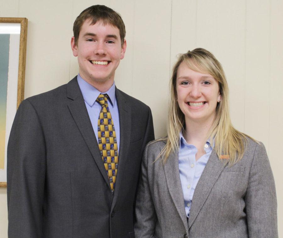 Hillary Kletscher, junior in biological systems engineering, and Mike Hoefer, junior in industrial engineering, have been elected President and Vice President of the Government of the Student Body. Kletscher, when inaugurated on April 7, will be the first female GSB President since 2006.