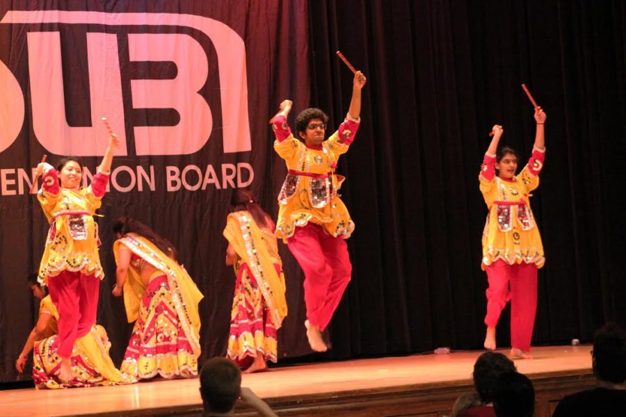ISU Raas [ChakRaas] performs the traditional Indian Raas dance during the Global Gala event on Friday, March 28.