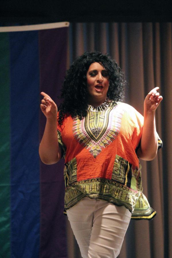To finish up Pride Week, members of the LGBTA alliance and others helped put on the semi-annual drag show. Students and people from outside of Ames participated and performed while collecting tips to be donated to Youth and Shelter Services and Food at First. RAWAN performed in different costumes with different songs to lip-sync and dance to. Around $320 was raised in performer tips.