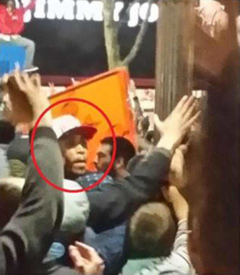 The Ames Police Department is currently looking for the circled individual who was potentially involved in the disturbance that took place in Campustown on April 8 and 9.