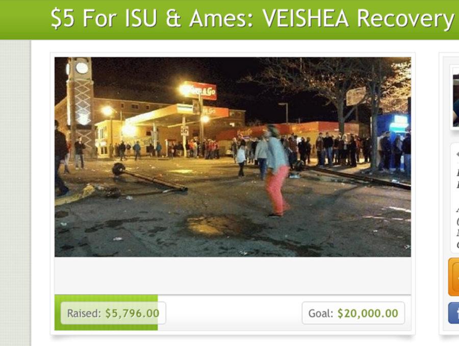 Sarah Ashby, former ISU student, created the webpage “$5 for ISU and Ames: Veishea Recovery” the day after the Veishea riot to raise funds for the family of the individual who was injured as well as to help those whose cars were flipped.