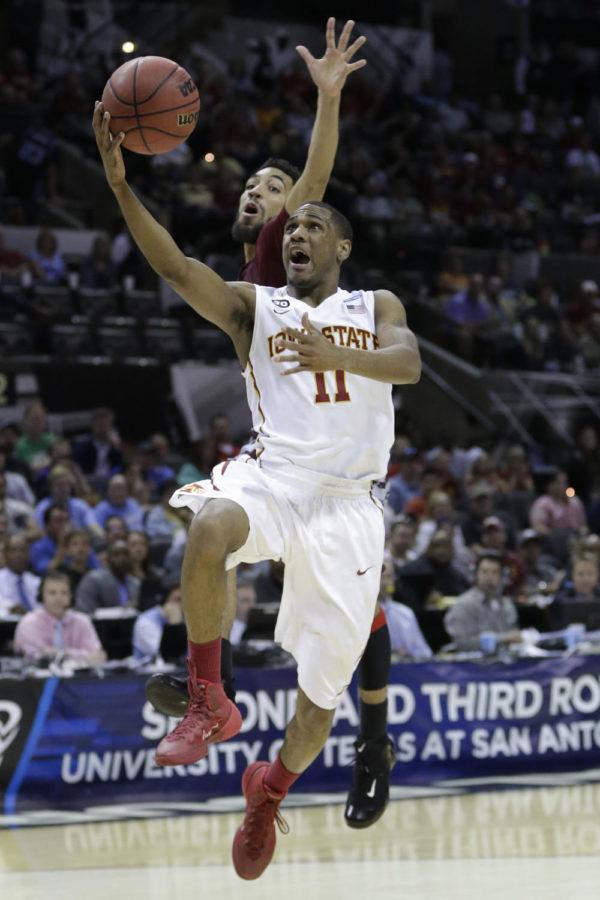 Freshman guard Monte Morris goes up for a layup during Iowa States second-round NCAA tournament game against North Carolina Central. The Cyclones defeated the Eagles 93-75 on March 21 in San Antonio, Texas.