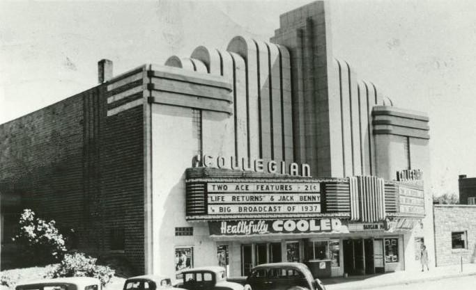 The Collegian Theatre had a state-of-the-art projection equipment, was the first theatre in Ames to have air conditioning and had the ability to show plays as well as movies.