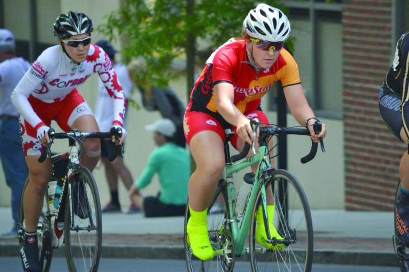 Judah Sencenbaugh rides for the Iowa State Cycling Club. She only began biking competitively a year and a half ago and she has already won four races and qualified for nationals. 