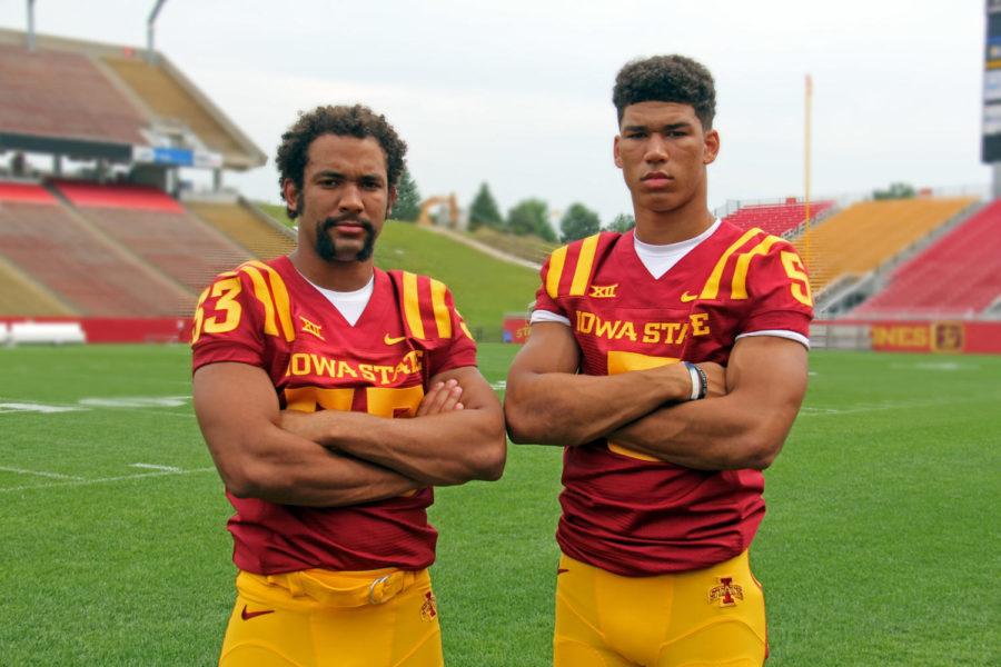 Anthony Lazard, redshirt sophomore line backer, and Allen Lazard, freshman wide receiver, will play in the 2014-15 football season. The football media day took place Aug. 10 at Jack Trice Stadium and Bergstrom Football Complex.