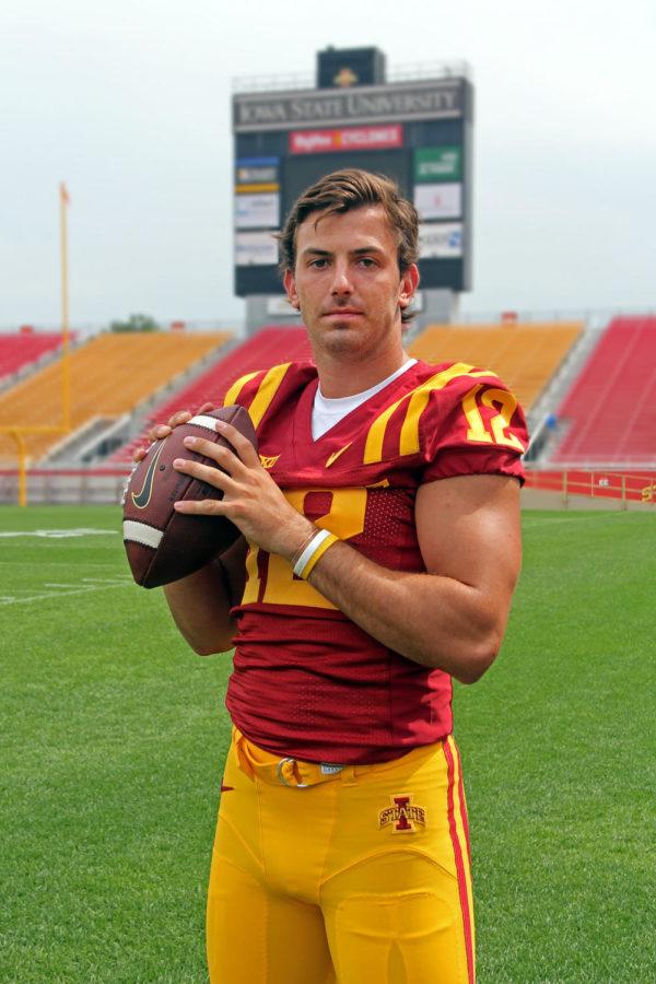 Redshirt junior quarterback Sam Richardson will play during the 2014-15 football season. The football media day took place Aug. 10 at Jack Trice Stadium and Bergstrom Football Complex.