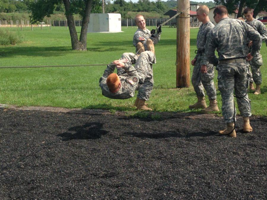 Army ROTC cadets train at Camp Dodge in Johnston on Aug. 22.