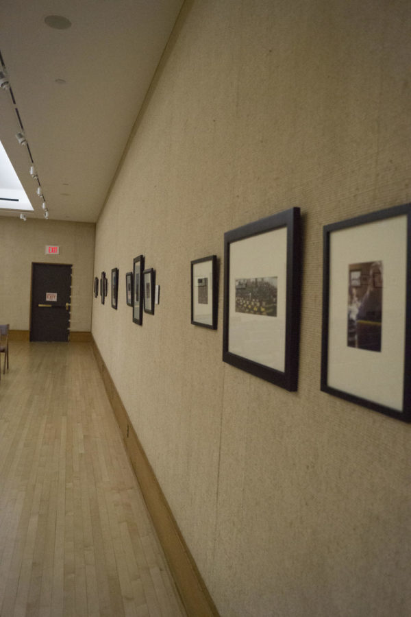 Pictures of freshmen and their experiences are hanging in the Gallery Room in the Memorial Union.