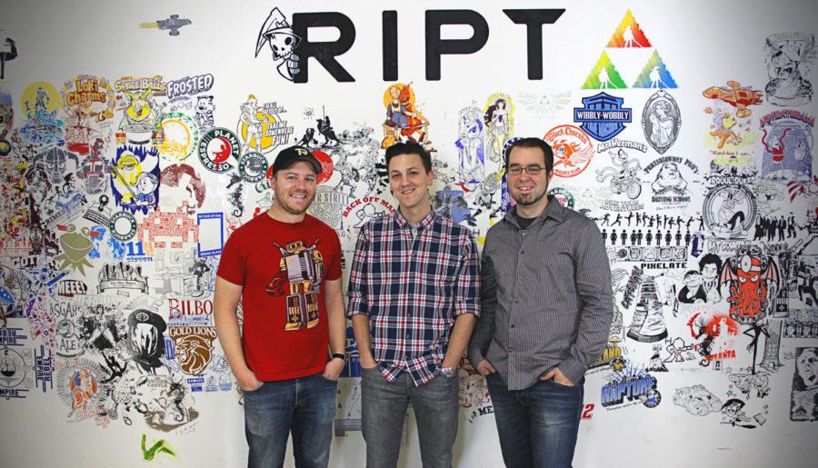 From left: Matt Ingleby, TJ Mapes and Paul Friemel of RIPT Apparel pose. All three are ISU alumni. They decided to start a unique T-shirt company together.