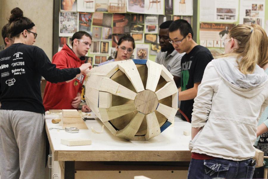 The integrated studio arts furniture design class worked with Eric Adjetey Anang on Sept. 16 to create a fantasy coffin. Anang will work with students to create a coffin shaped like an ear of corn.