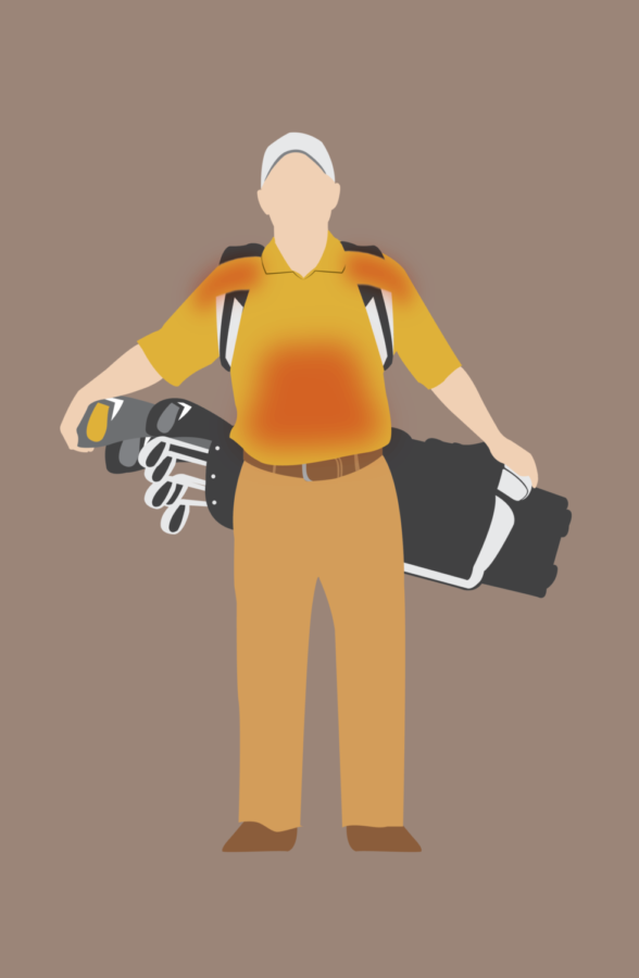 Carrying a golf bag during a normal mens collegiate golf tournament can cause serious pain and injury to the body. The NCAAs ruling last year that allows the use of pushcarts could change that.